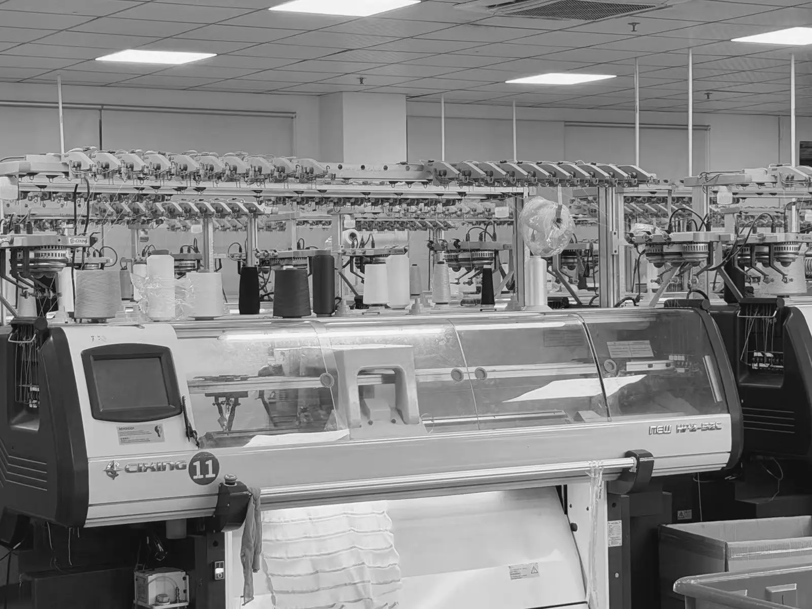 Shima Seiki seamless knitting machines running on EtrenerKnit's production workshop floor