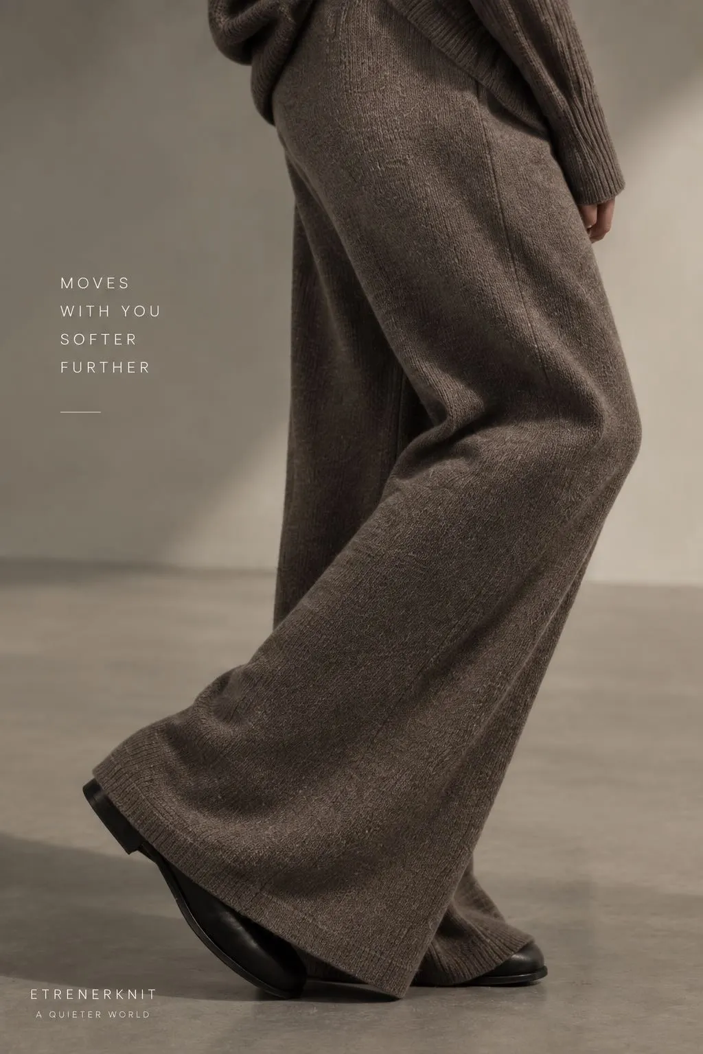 Women's flared knit pants for spring and summer