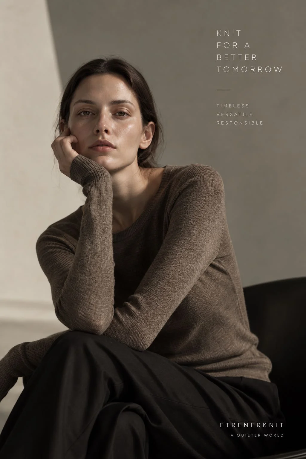 Women's merino wool rib crew neck pullover, wholesale knit top
