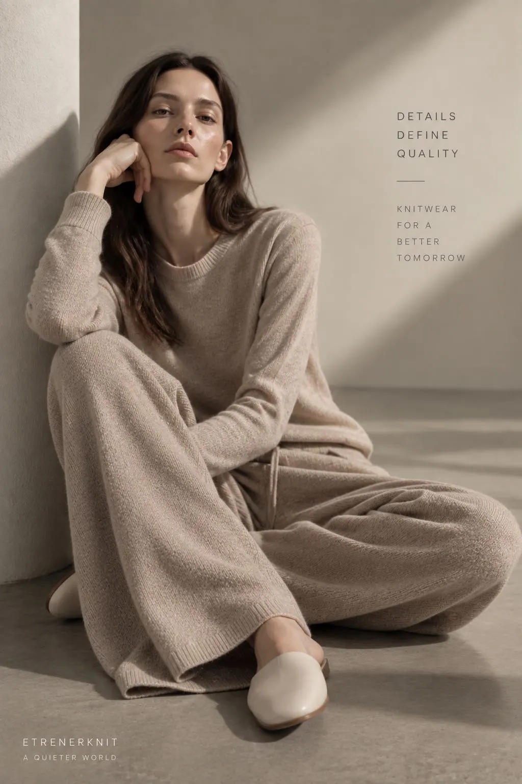 Relaxed knit lounge set developed for a client brand