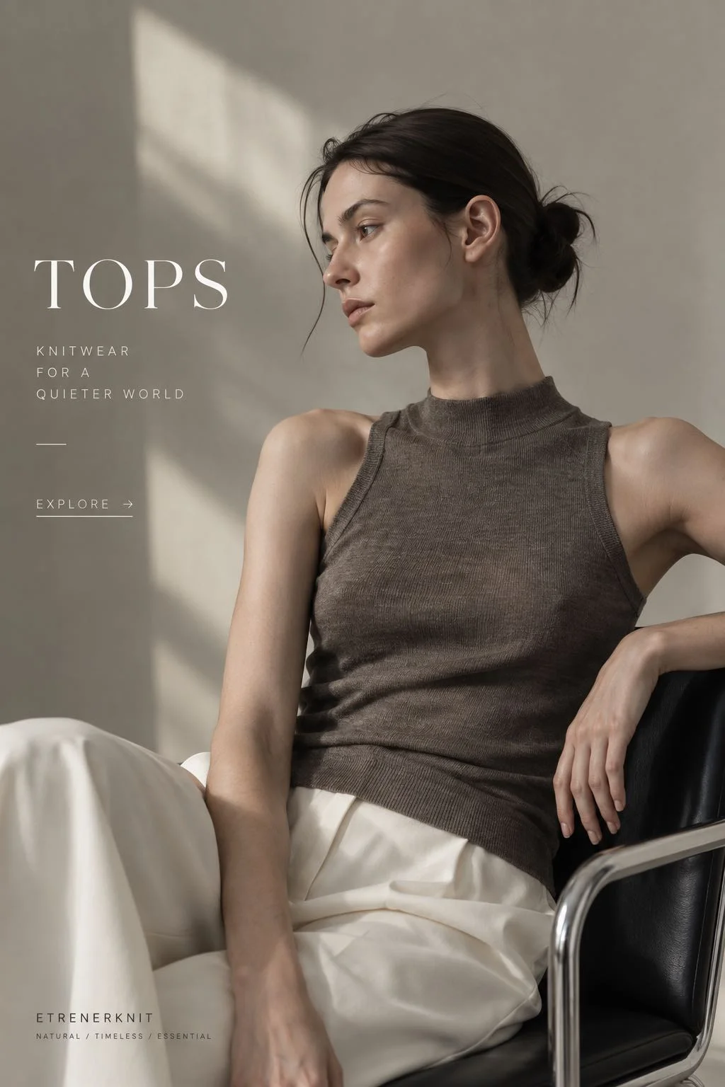 Women's sleeveless rib knit mock-neck tank top